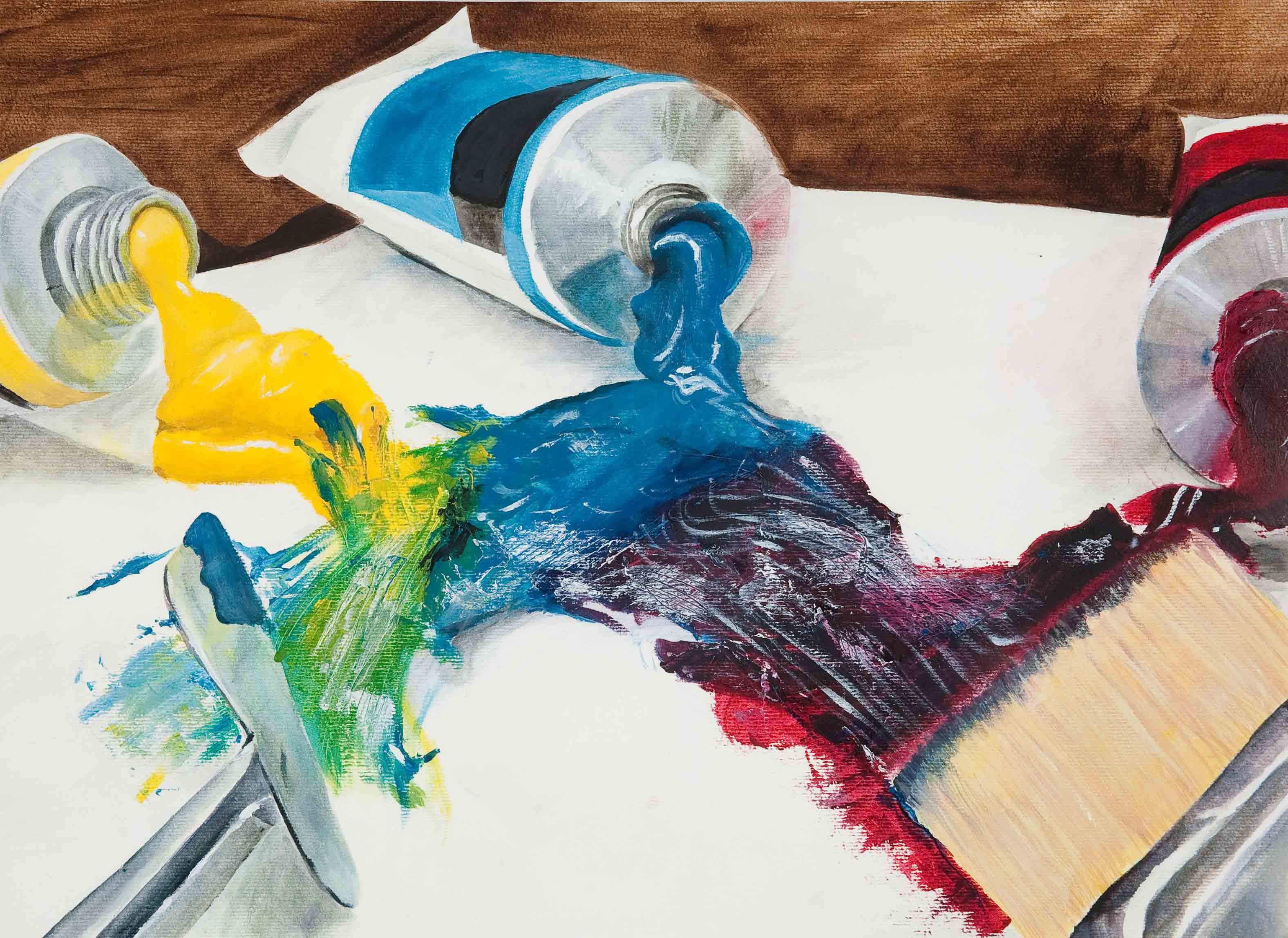 My Palette for This Painting